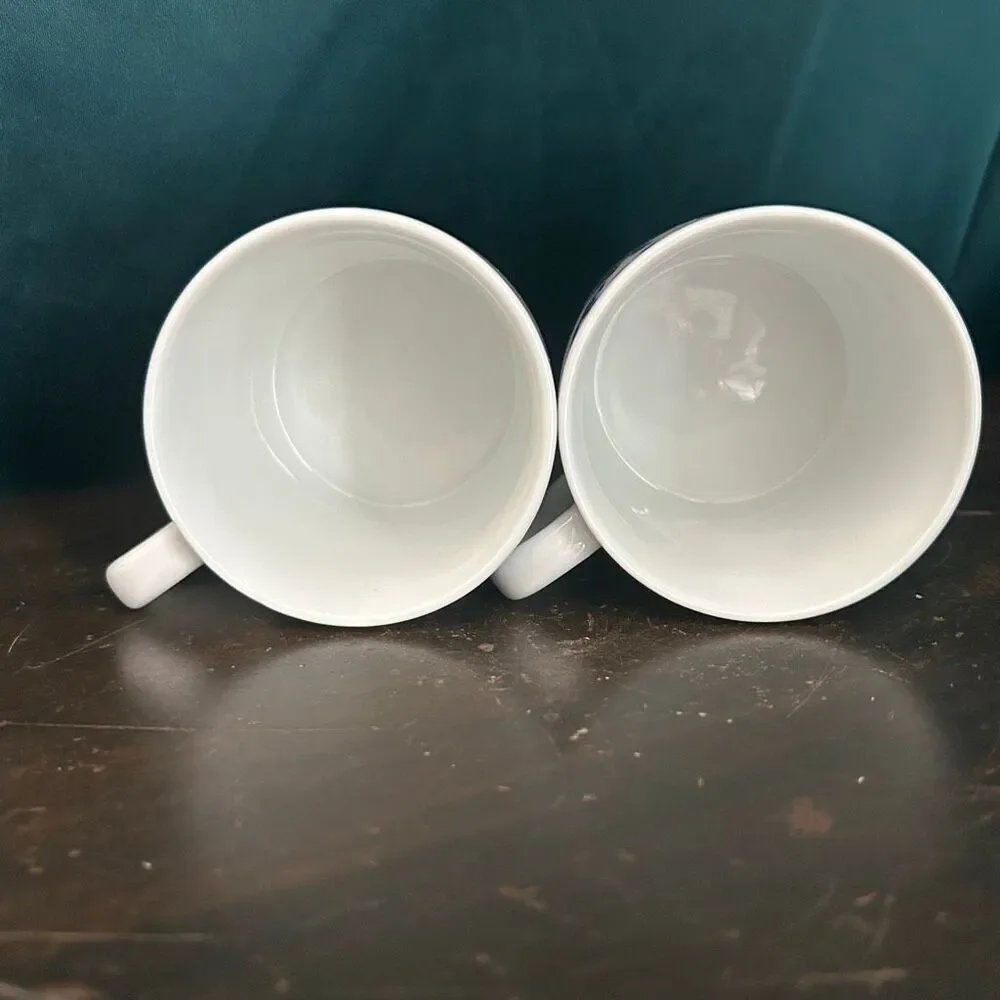 Flow Blue by Williams Sonoma 2 Ceramic Coffee Cups